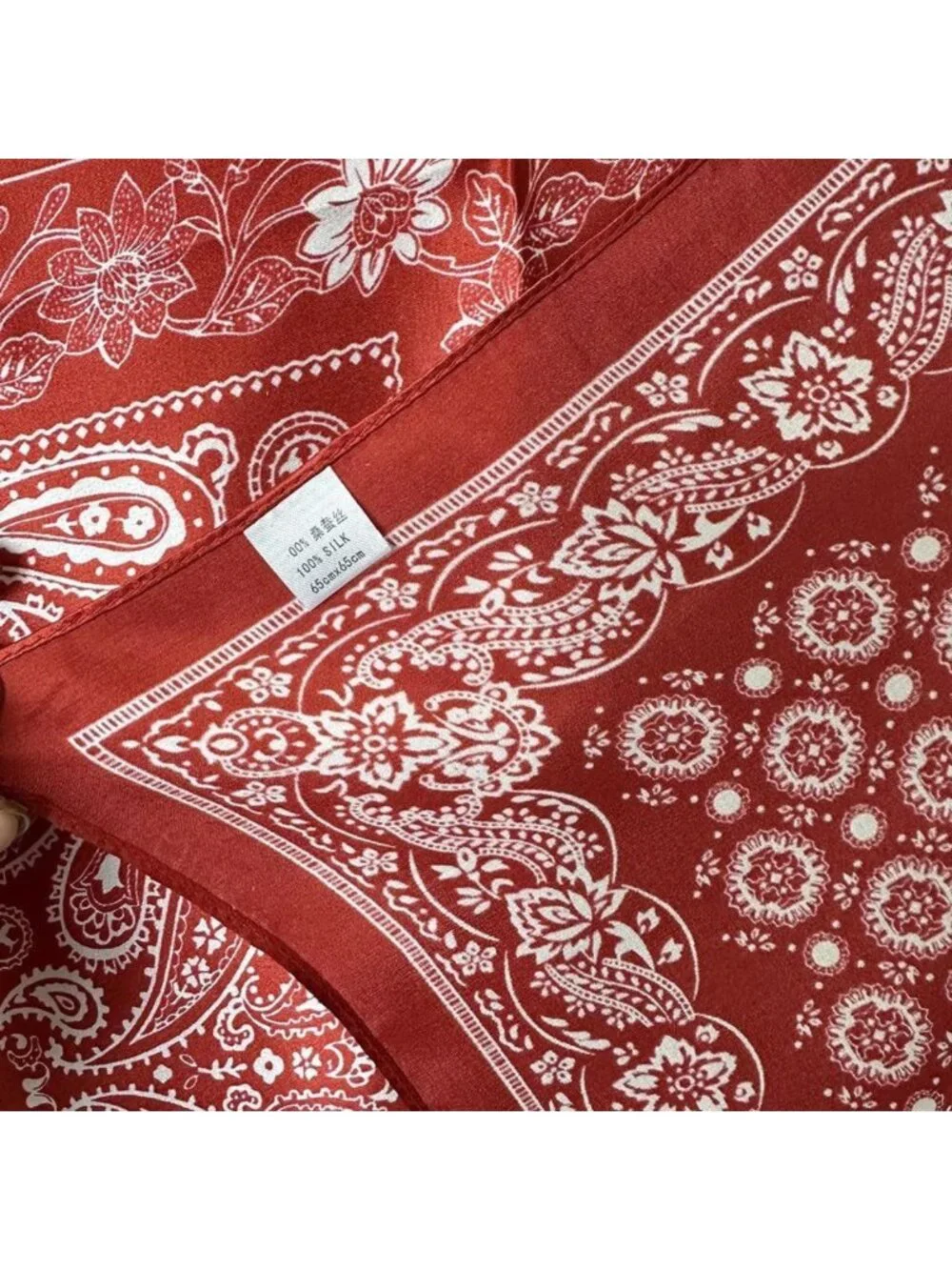 100% Pure Mulberry Silk Square Scarf - 26''x26'' Hair & Neck Accessory for Women